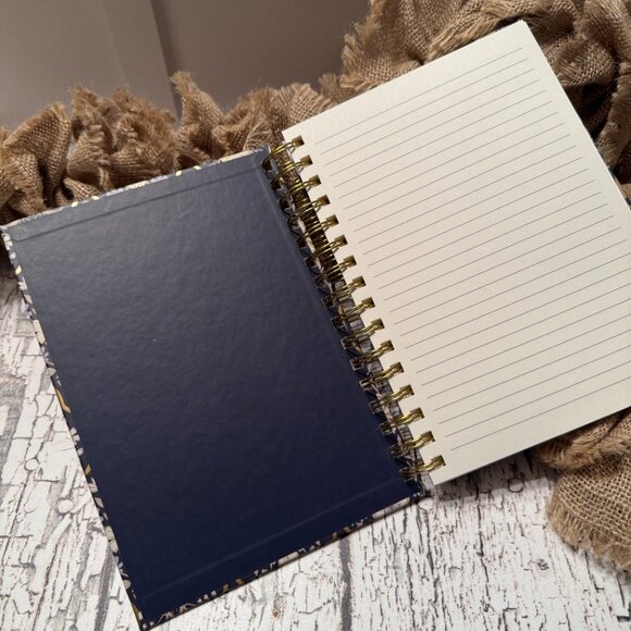 Floral Notebook Blue and Gold - Picture 2 of 2